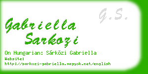 gabriella sarkozi business card
